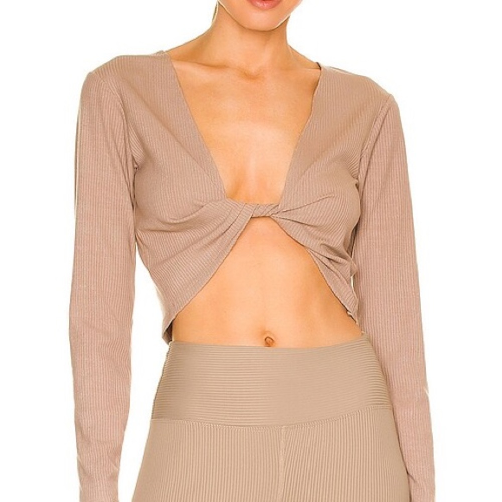 Year of Ours Resort Twist Long Sleeve Crop Top